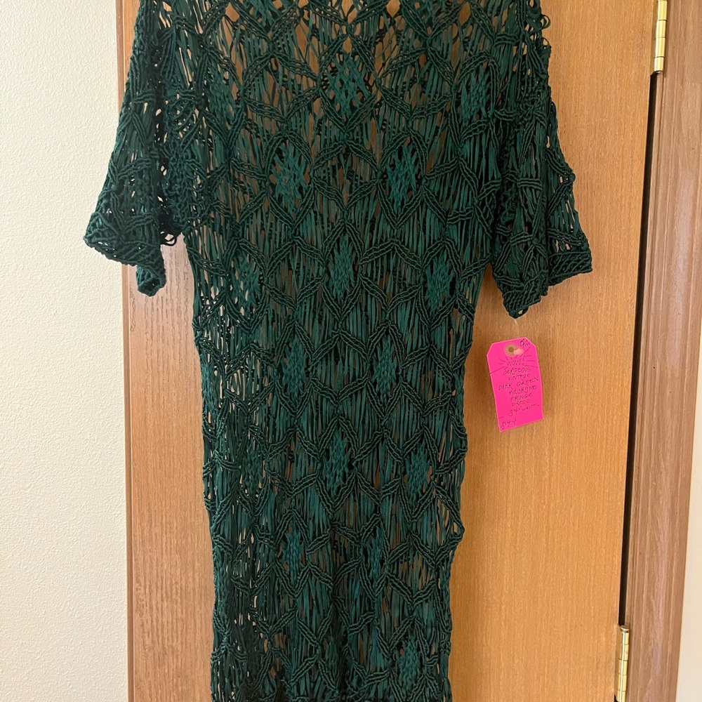 Vintage Green Crochet Dress